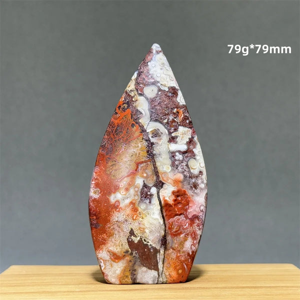 Red Lace Agate Torch-ToShay.org