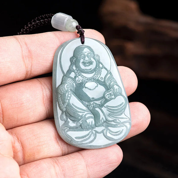 Blue Jade Maitreya Pendant-ToShay.org