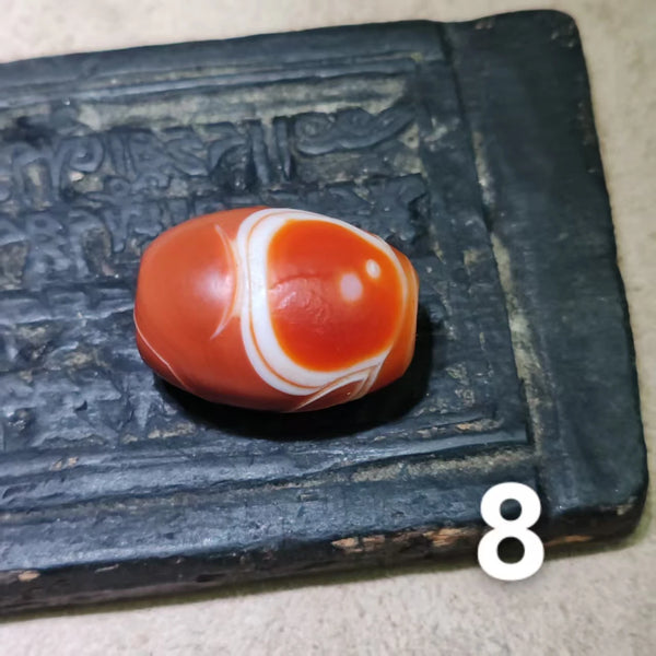 Red Carnelian Agate Dzi Bead-ToShay.org