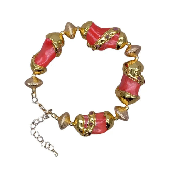 Orange Coral Bracelet-ToShay.org