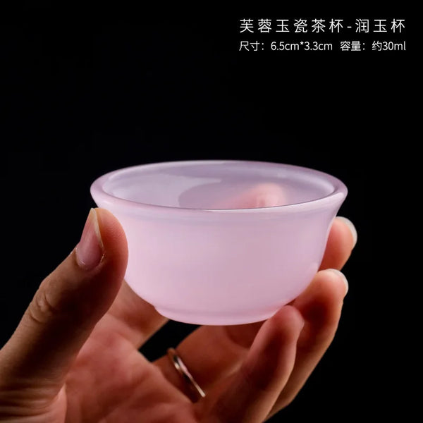 Pink Jade Porcelain Teacup-ToShay.org