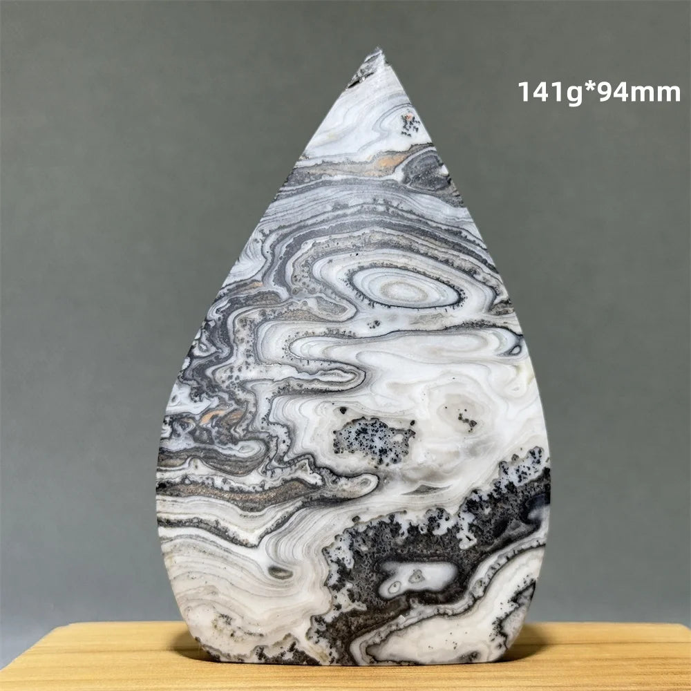 Grey Striped Agate Torch-ToShay.org