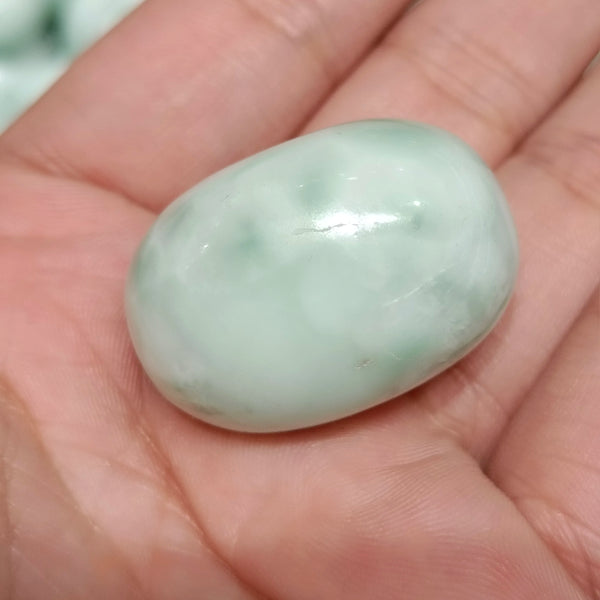 Green Larimar Tumbled Stones-ToShay.org