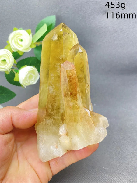 Yellow Quartz Cluster Crystal-ToShay.org