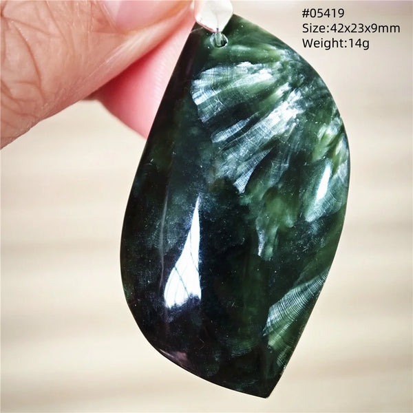 Green Seraphinite Pendant-ToShay.org
