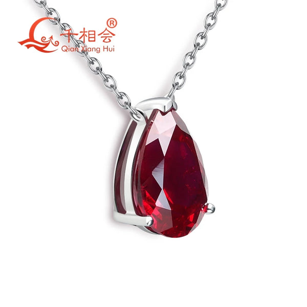 Red Ruby Pendant Necklace-ToShay.org
