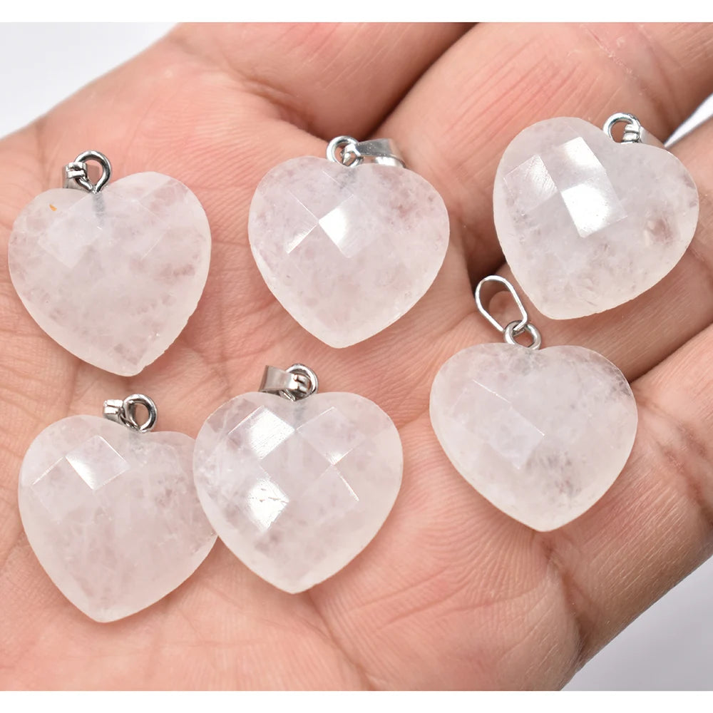 Mixed Crystal Heart Pendants-ToShay.org
