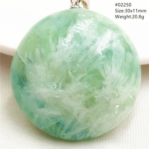 Green Feather Fluorite Pendant-ToShay.org