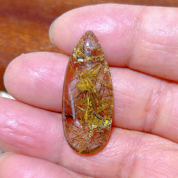 Gold Rutilated Crystal Pendant-ToShay.org
