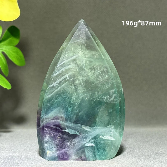 Green Feather Fluorite Torch-ToShay.org