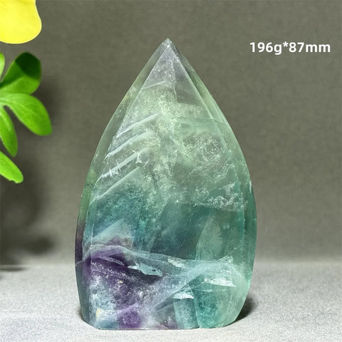 Green Feather Fluorite Torch-ToShay.org