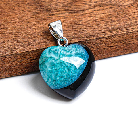 Blue Black Agate Hearts-ToShay.org