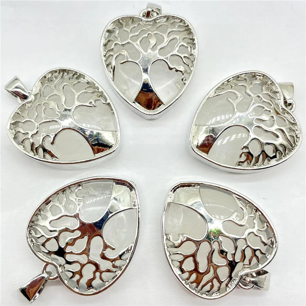 Mixed Crystal Quartz Tree Pendants-ToShay.org