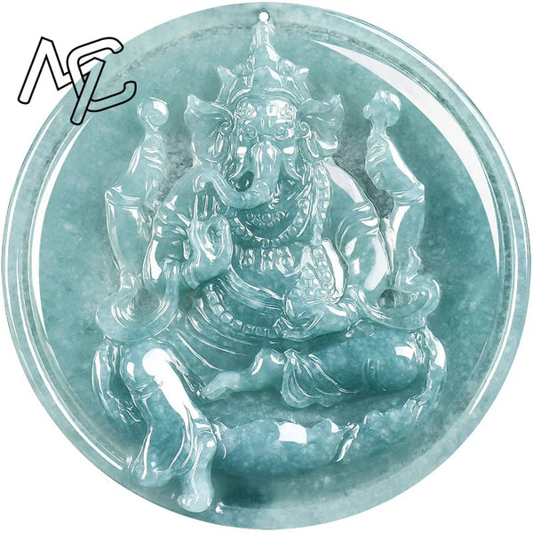 Blue Jade Elephant Pendant-ToShay.org