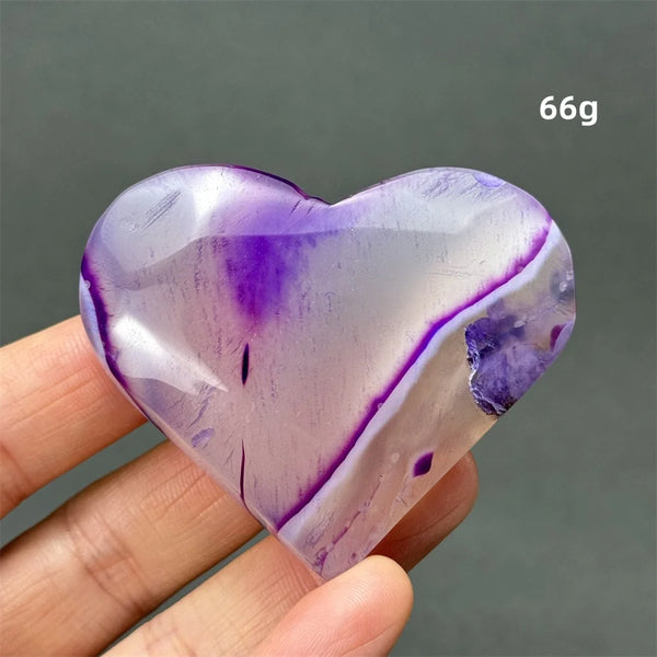 Purple Agate Heart-ToShay.org