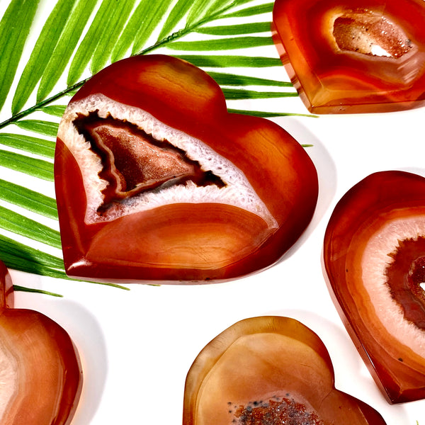 Orange Carnelian Geode Heart-ToShay.org