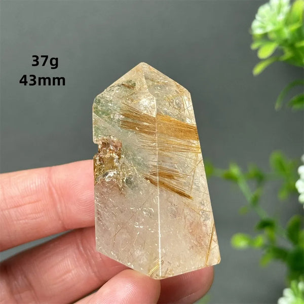 Gold Red Hair Crystal Point-ToShay.org
