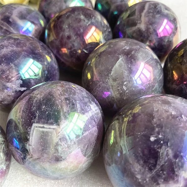 Purple Aura Amethyst Ball-ToShay.org