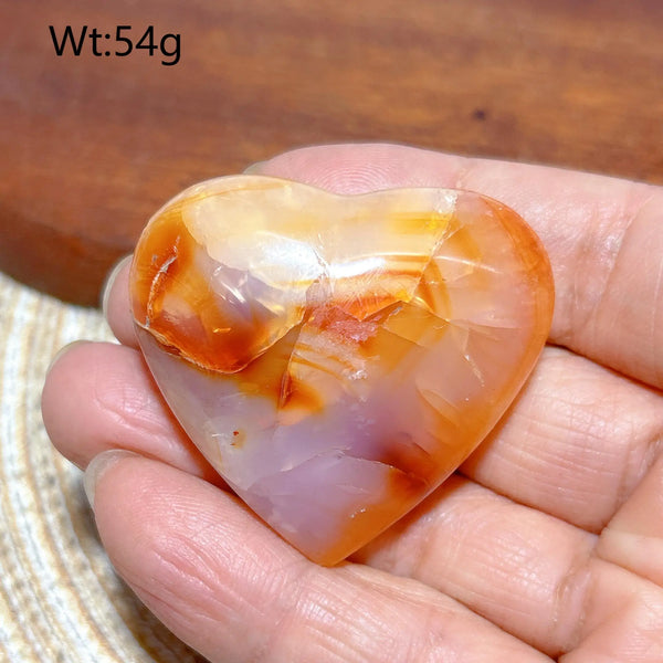 Orange Carnelian Druzy Heart-ToShay.org