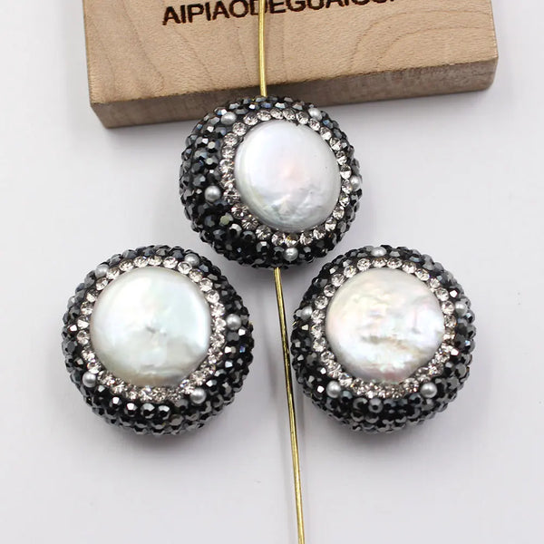 White Pearl Paved Beads-ToShay.org