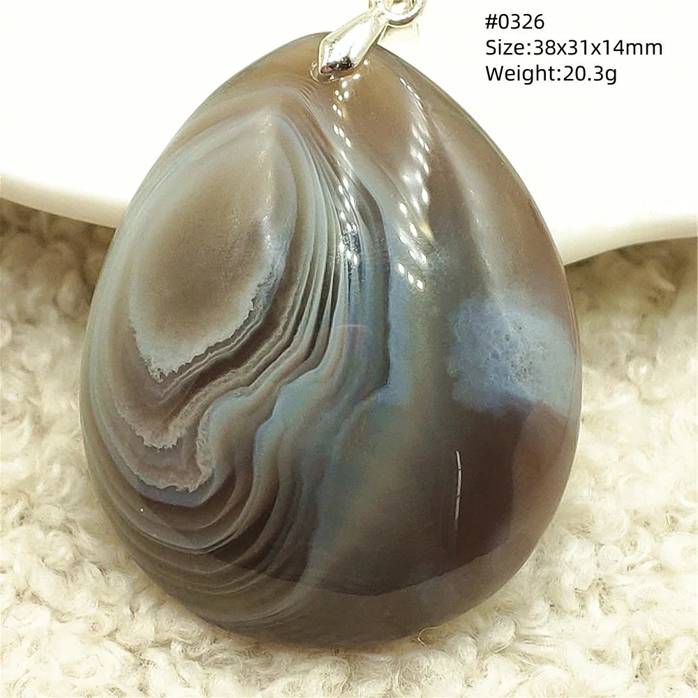 Grey Brown Agate Pendant-ToShay.org