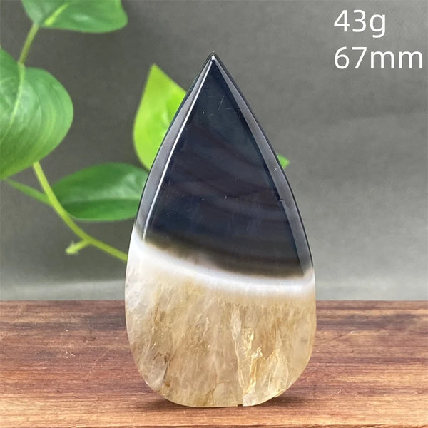 Black Silk Striped Agate Torch-ToShay.org