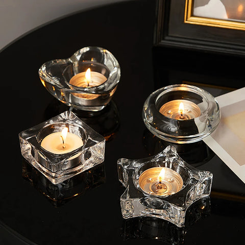 Clear Glass Tealight Holders-ToShay.org