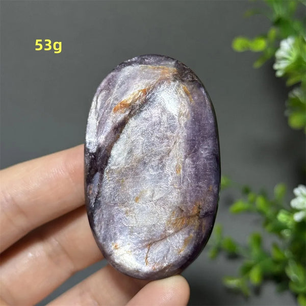 Purple Lepidolite Palm Stone-ToShay.org