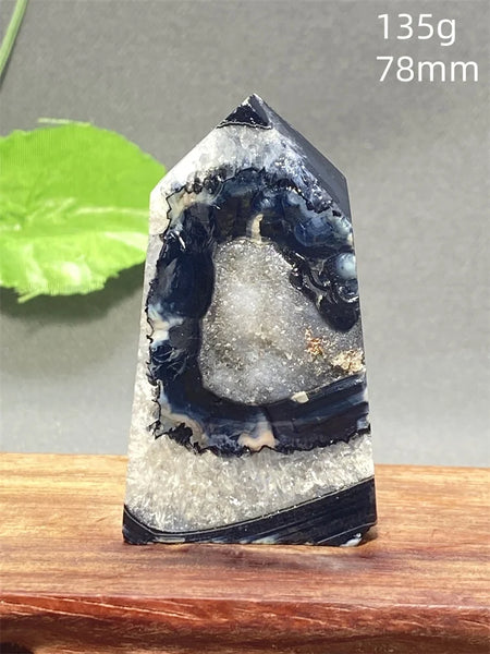 Black Striped Agate Tower-ToShay.org