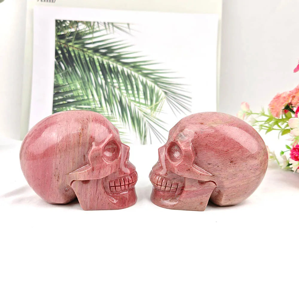 Pink Rhodonite Skull-ToShay.org