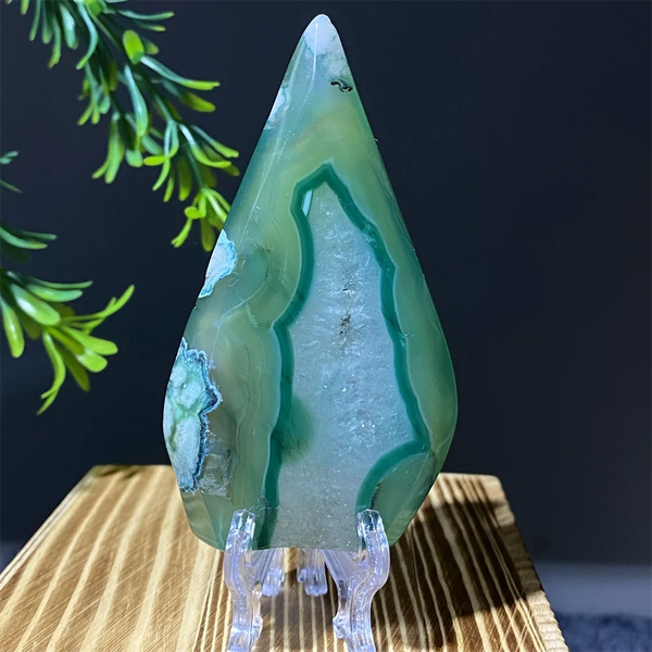 Green Flower Agate Flame-ToShay.org