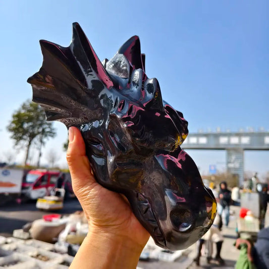 Black Jade Dragon Head-ToShay.org