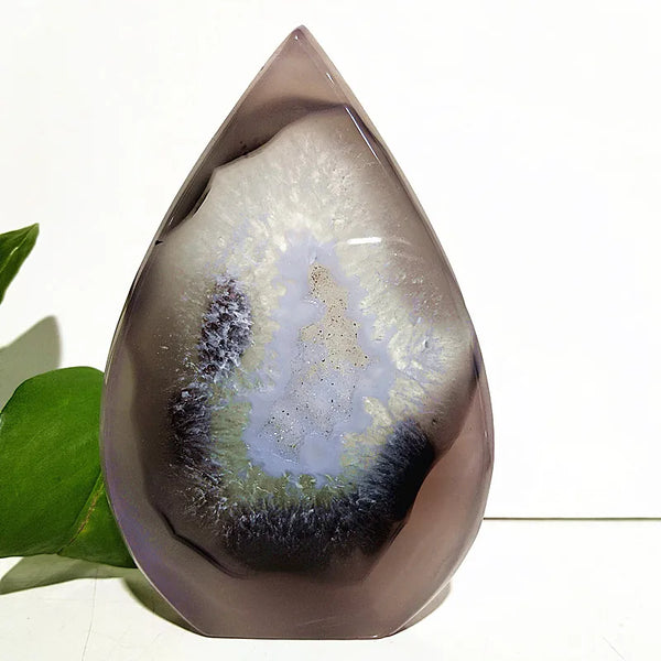 Grey Agate Crystal Point-ToShay.org