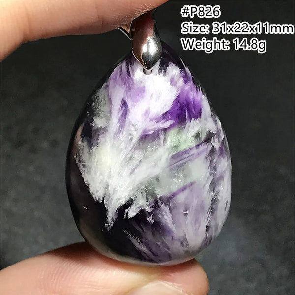 Green Feather Fluorite Pendant-ToShay.org
