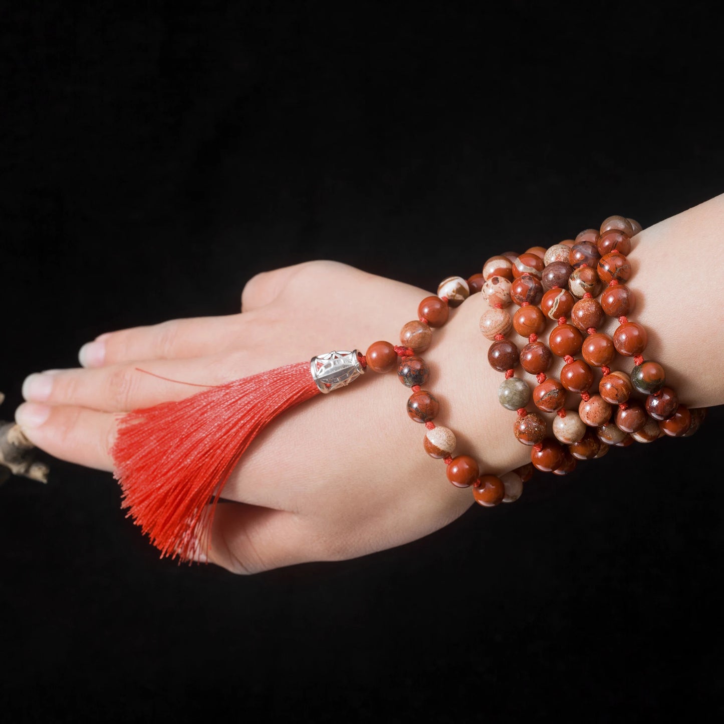 Red Agate Mala Beads-ToShay.org