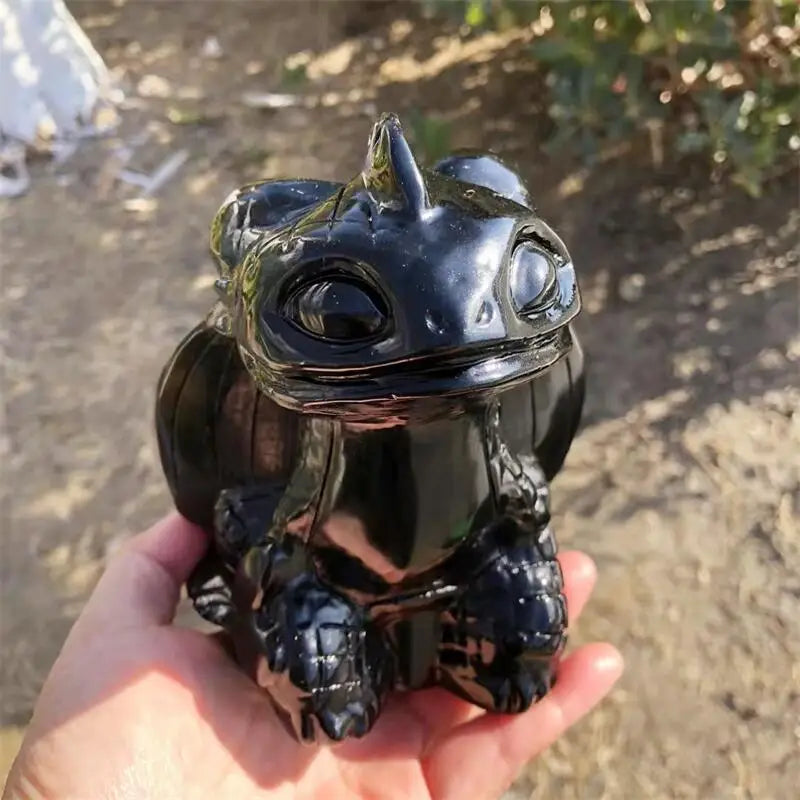 Black Obsidian Baby Dragon-ToShay.org
