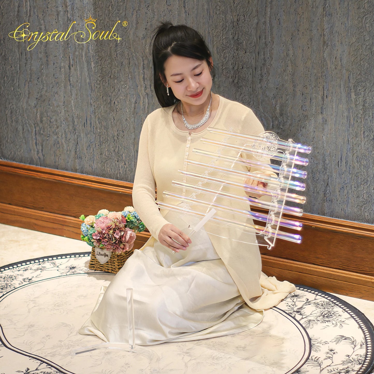 Rainbow Aurora Singing Harp-ToShay.org