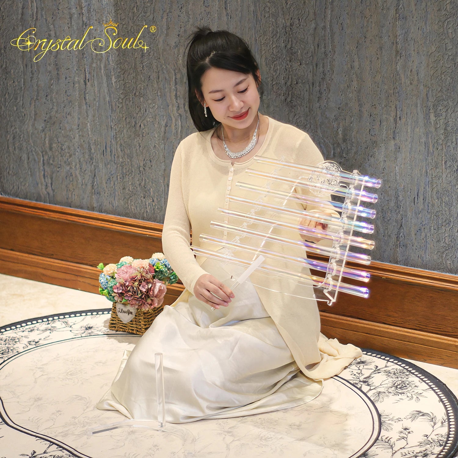 Rainbow Aurora Singing Harp-ToShay.org