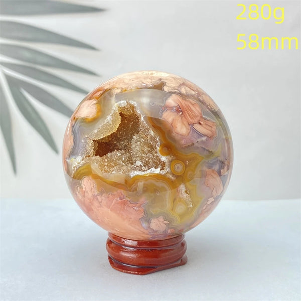 Pink Rose Hermosa Quartz Ball-ToShay.org