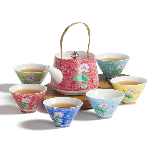 Enamel Porcelain Tea Sets-ToShay.org