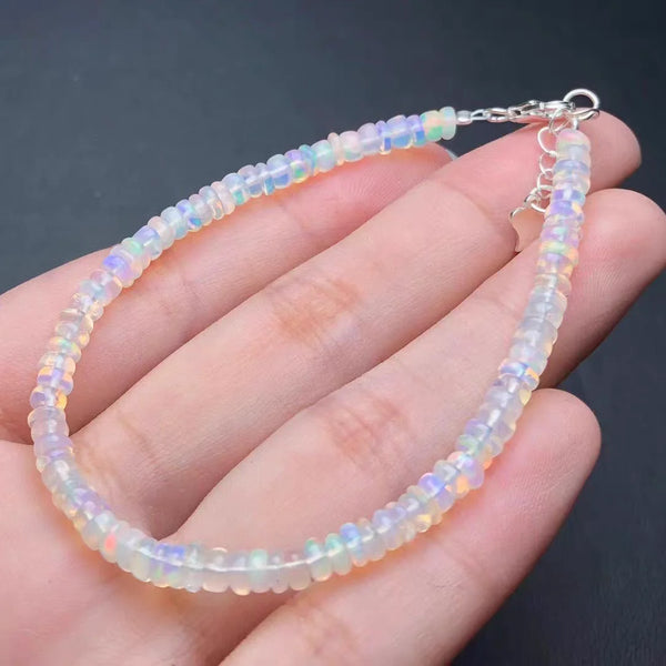 White Opal Abacus Bracelet-ToShay.org