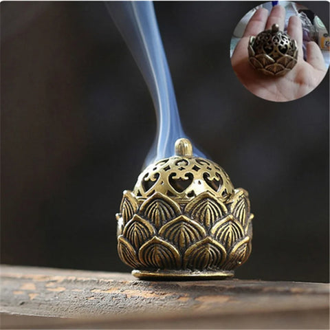 Copper Lotus Incense Burner-ToShay.org