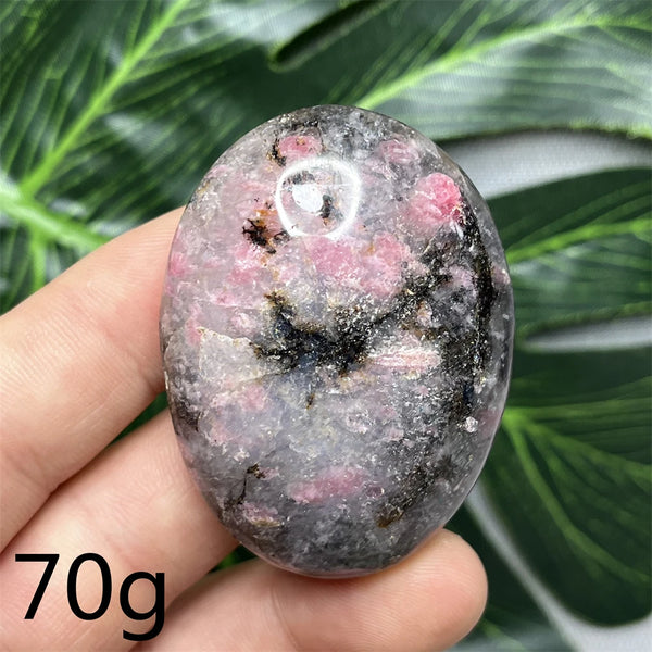 Pink Rhodonite Palmstone-ToShay.org