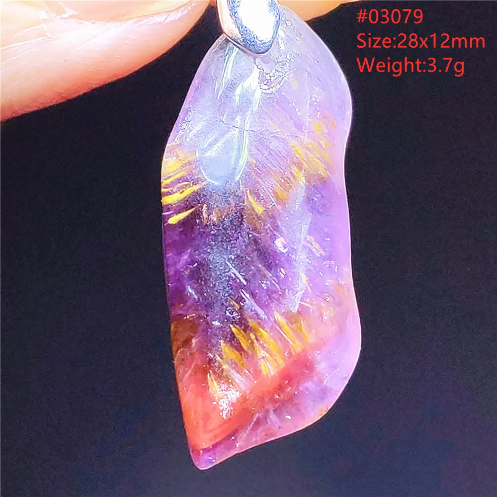 Purple Cacoxenite Auralite Pendant-ToShay.org