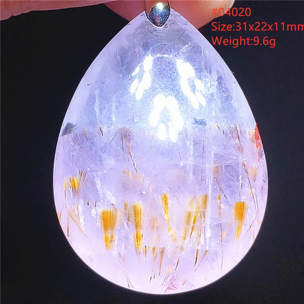 Purple Rutilated Auralite Pendant-ToShay.org