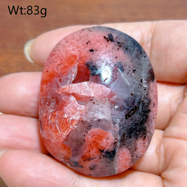 Pink Rhodonite Palm Stone-ToShay.org