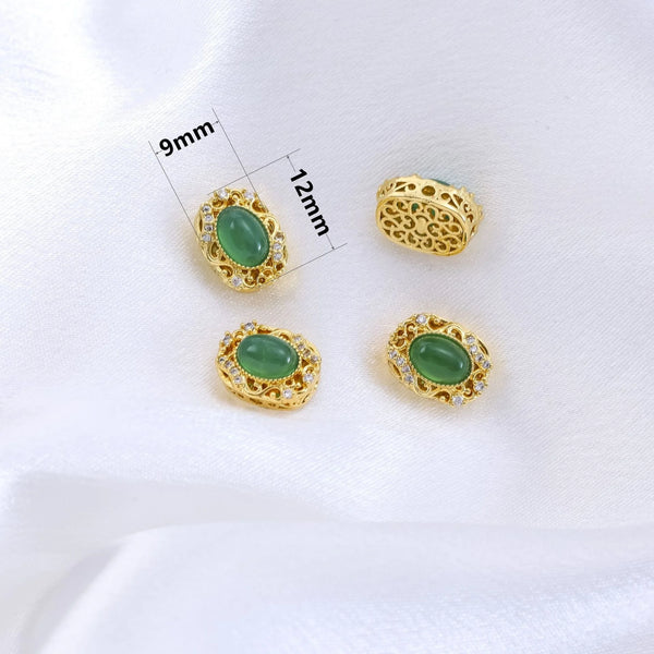 Gold Chrysoprase Bead-ToShay.org