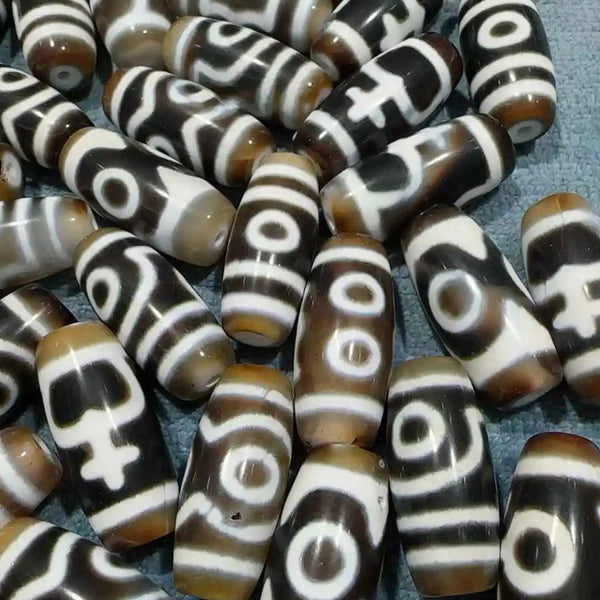 Tibetan Agate Eye Dzi Beads-ToShay.org