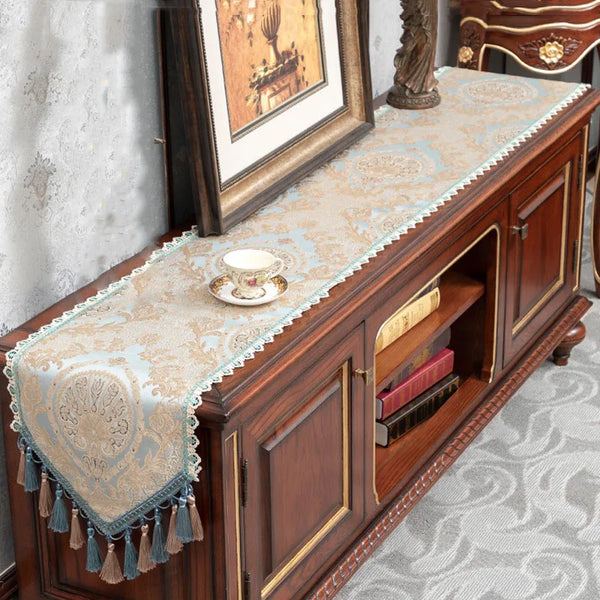 Jacquard Tassel Table Runners-ToShay.org