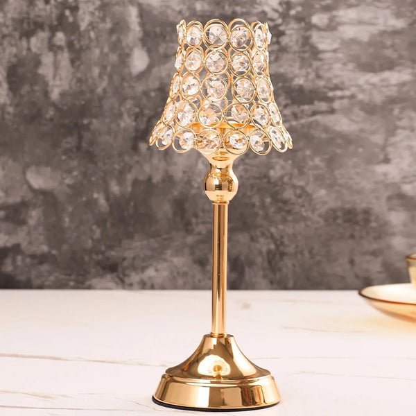 Gold Crystal Candle Holder-ToShay.org